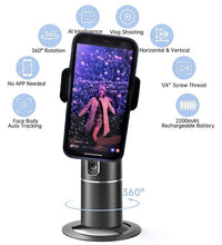 Load image into Gallery viewer, Smart phone holder video face & body auto tracking 360° Rotation device