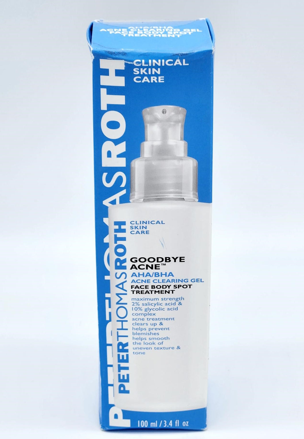 PeterThomasRoth Goodbye Acne AHA/BHA Acne clearing gel 3.4 Fl Oz.