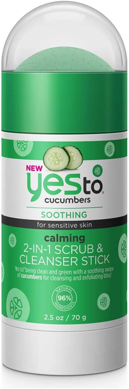 Yes to Cucumbers 2-in-1 Scrub & Cleanser Stick for Sensitive Skin