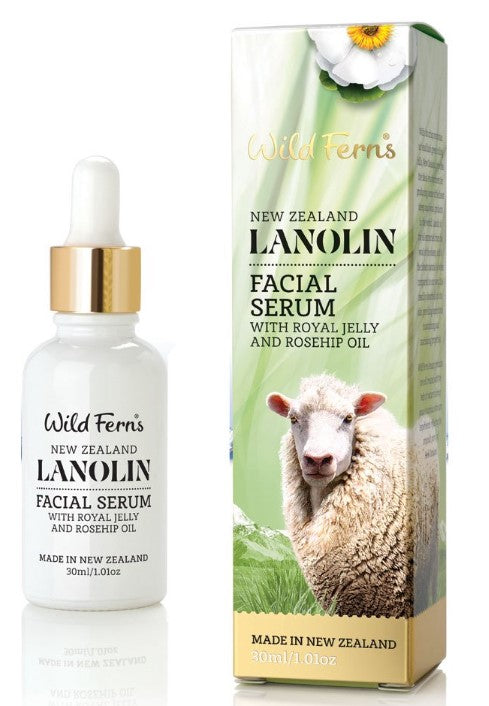Wild Fern's New Zealand Lanolin Facial Serum with Royal Jelly and Rosehip oil
