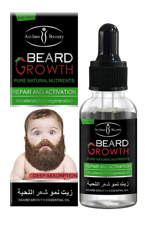 Beard Growth Oil with pure natural nutrients by Aichun Beauty