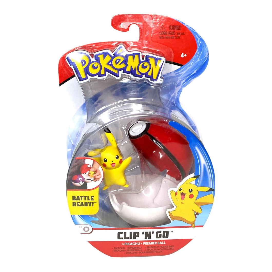 Pikachu + premier ball Pokémon Clip n' Go Battle Ready