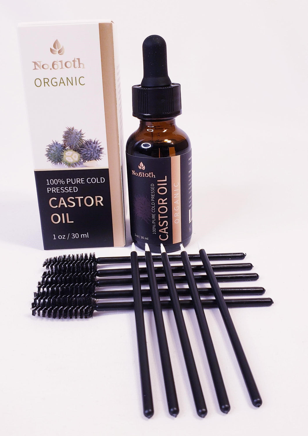 No. 610th Organic 100% Pure Cold Pressed Castor Oil 30 mL