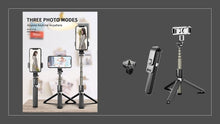 Load image into Gallery viewer, Multi-functional mobile Selfie Stick Bluetooth-ready with remote control added

