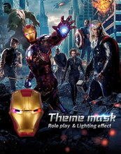 Load image into Gallery viewer, Kids Iron Man mask with glowing effect
